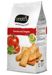 Snatt's Mediterranean bread snacks Tomato & oregano in Stabilo bag